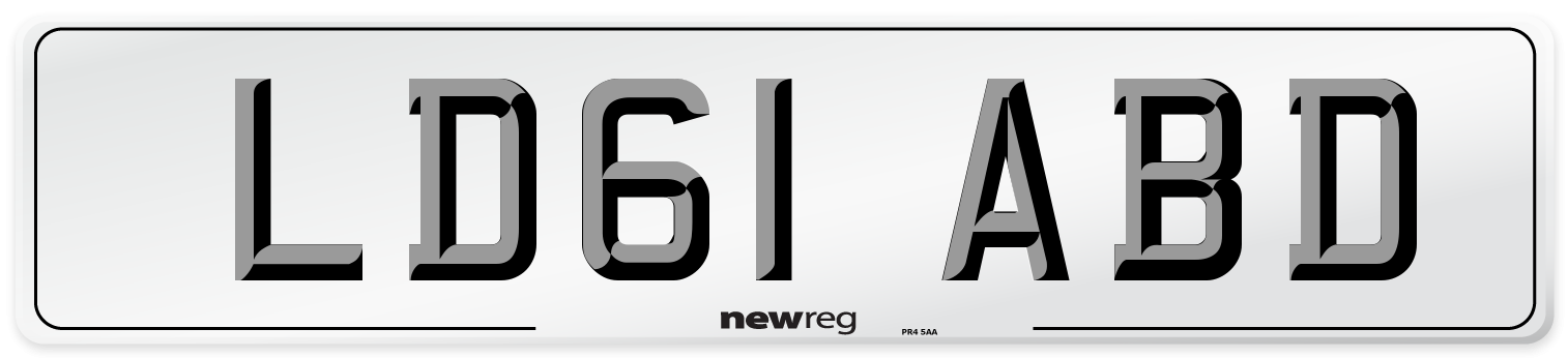 LD61 ABD Number Plate from New Reg